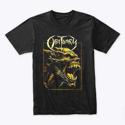 Camiseta Algodón Obituary Poster