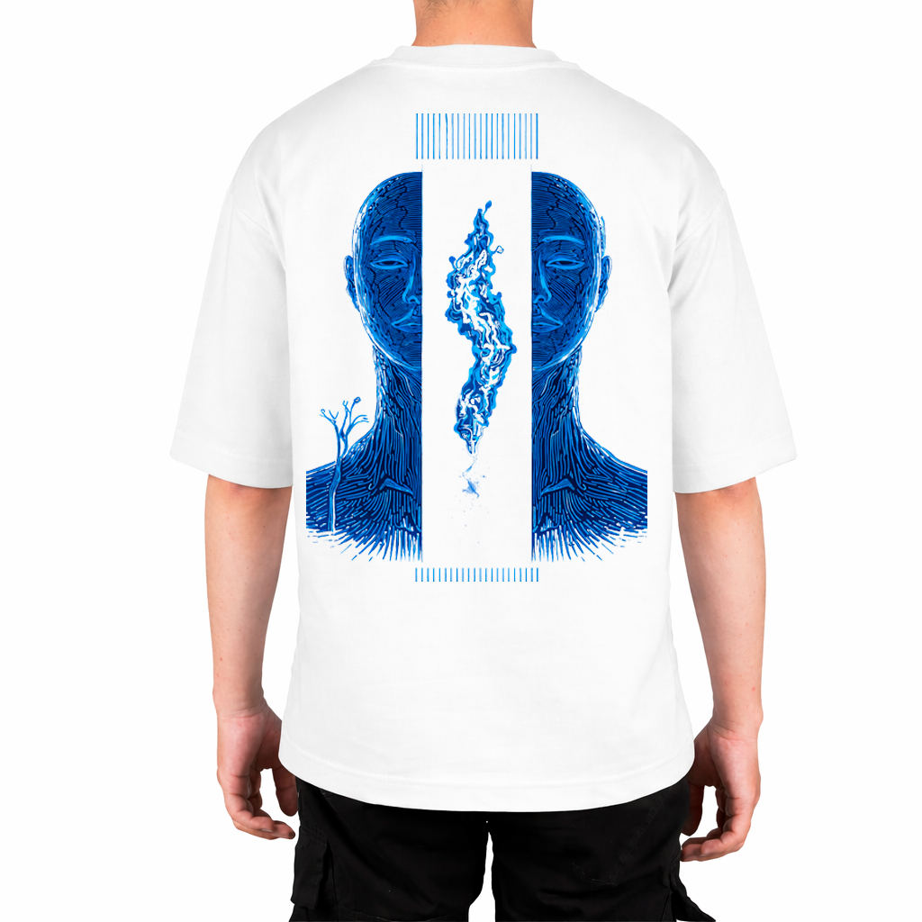 Camiseta Oversize Core Art Azul