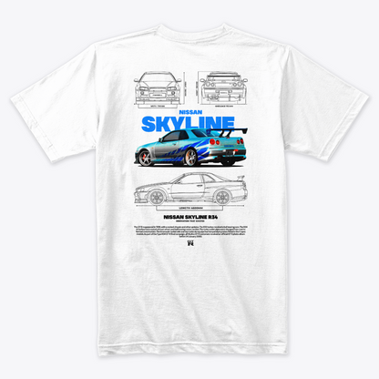 Camiseta Algodon Skyline Rapido y Furioso