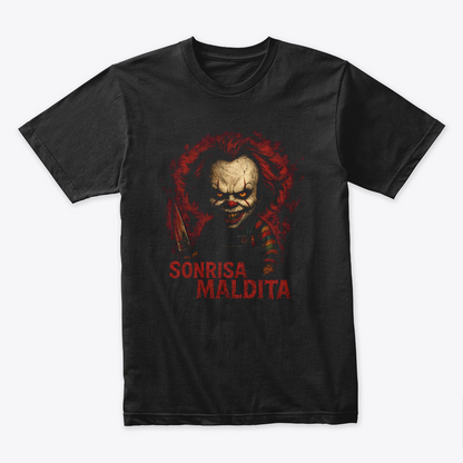 Camiseta Algodon Sonrisa maldita Halloween