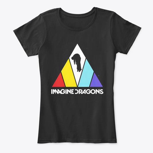 Camiseta Algodon Imagine Dragons Art Mujer