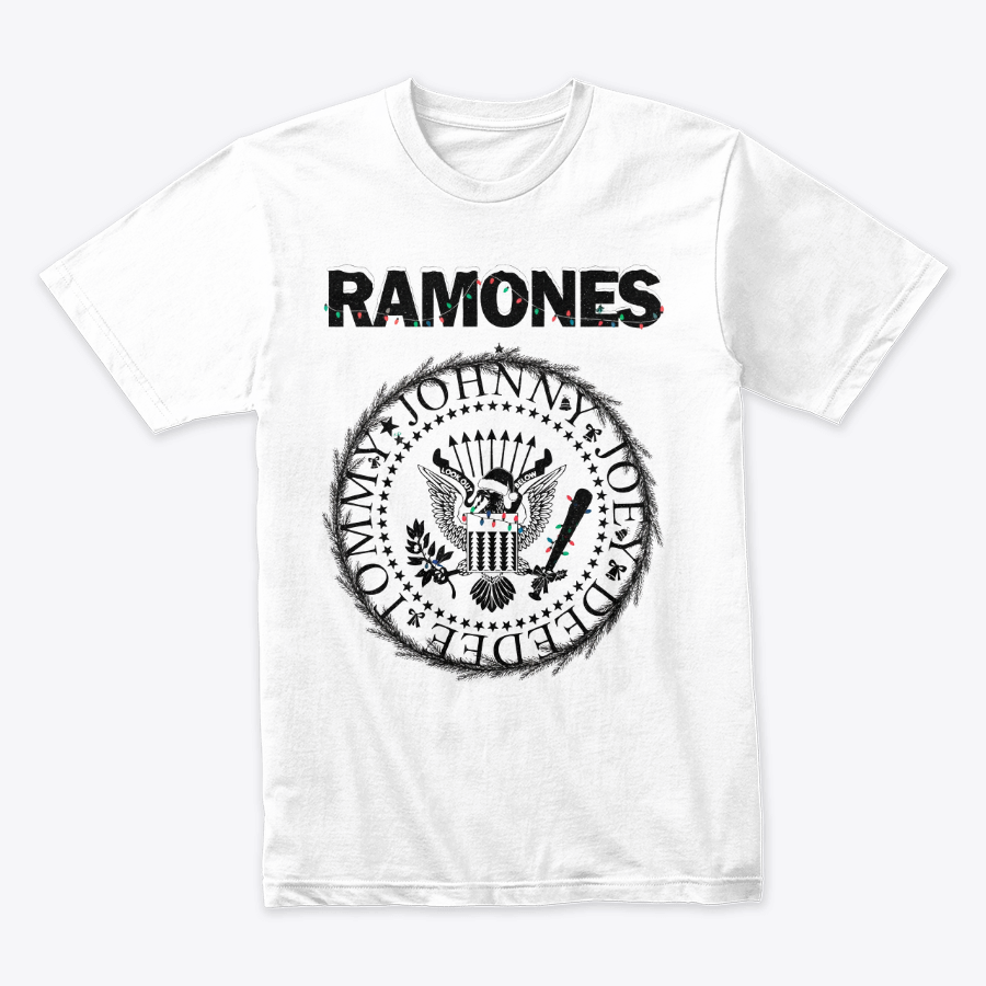 Camiseta Algodon The Ramones Logo Casico Navidad