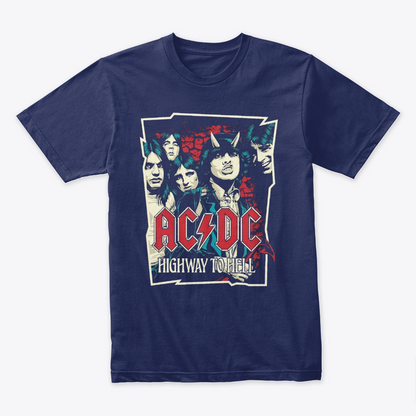 Camiseta Algodon ACDC Highway To Hell vintage