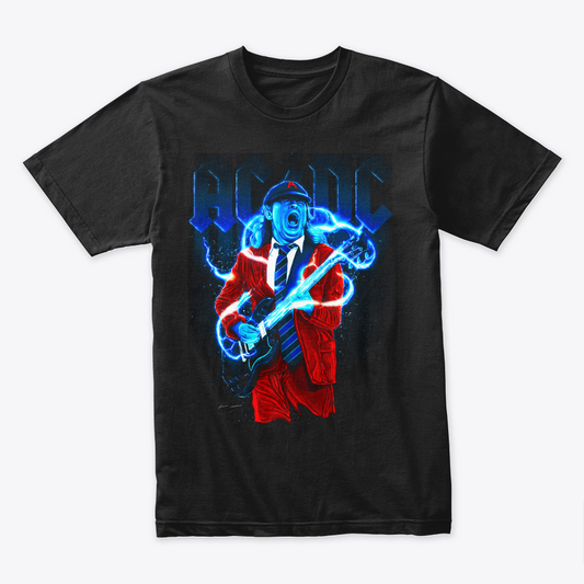 Camiseta Algodon ACDC Electric Blue Art