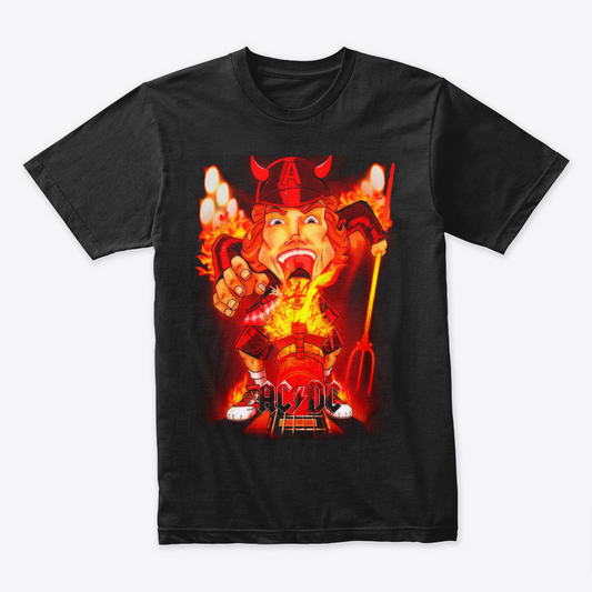 Camiseta Algodon ACDC Fire Style