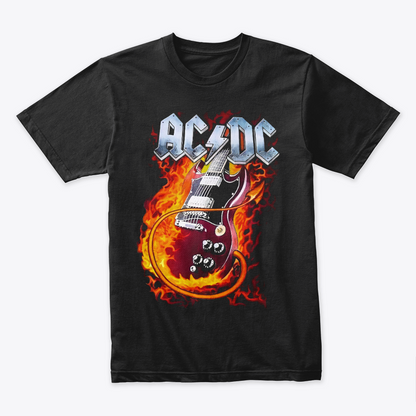 Camiseta Algodon ACDC Guitar Style