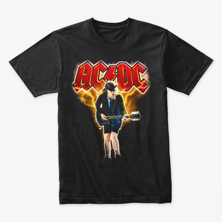 Camiseta Algodon ACDC Song Guitar Style