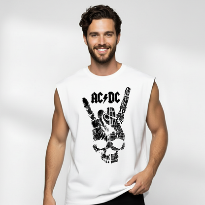 Esqueleto Manga Sisa ACDC ART Skull Rock Style