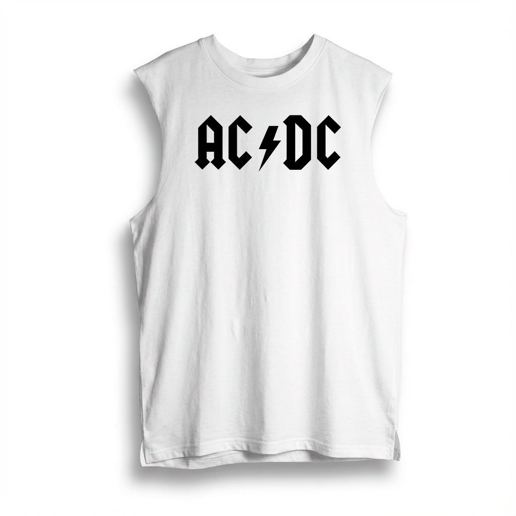 Esqueleto Manga Sisa ACDC logo Rock Style