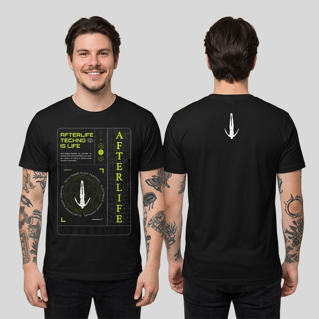 Camiseta Afterlife Techno is life 2024