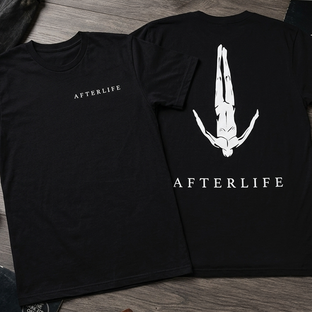 Camiseta en algodón Afterlife doble estampado