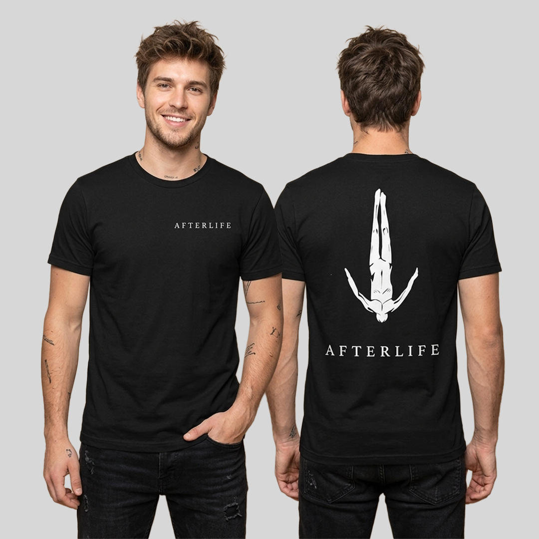 Camiseta en algodón Afterlife doble estampado