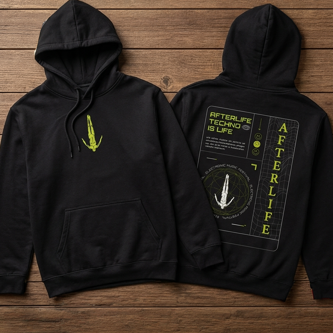 Buzo Capota Afterlife Techno is life 2024 Hoodie