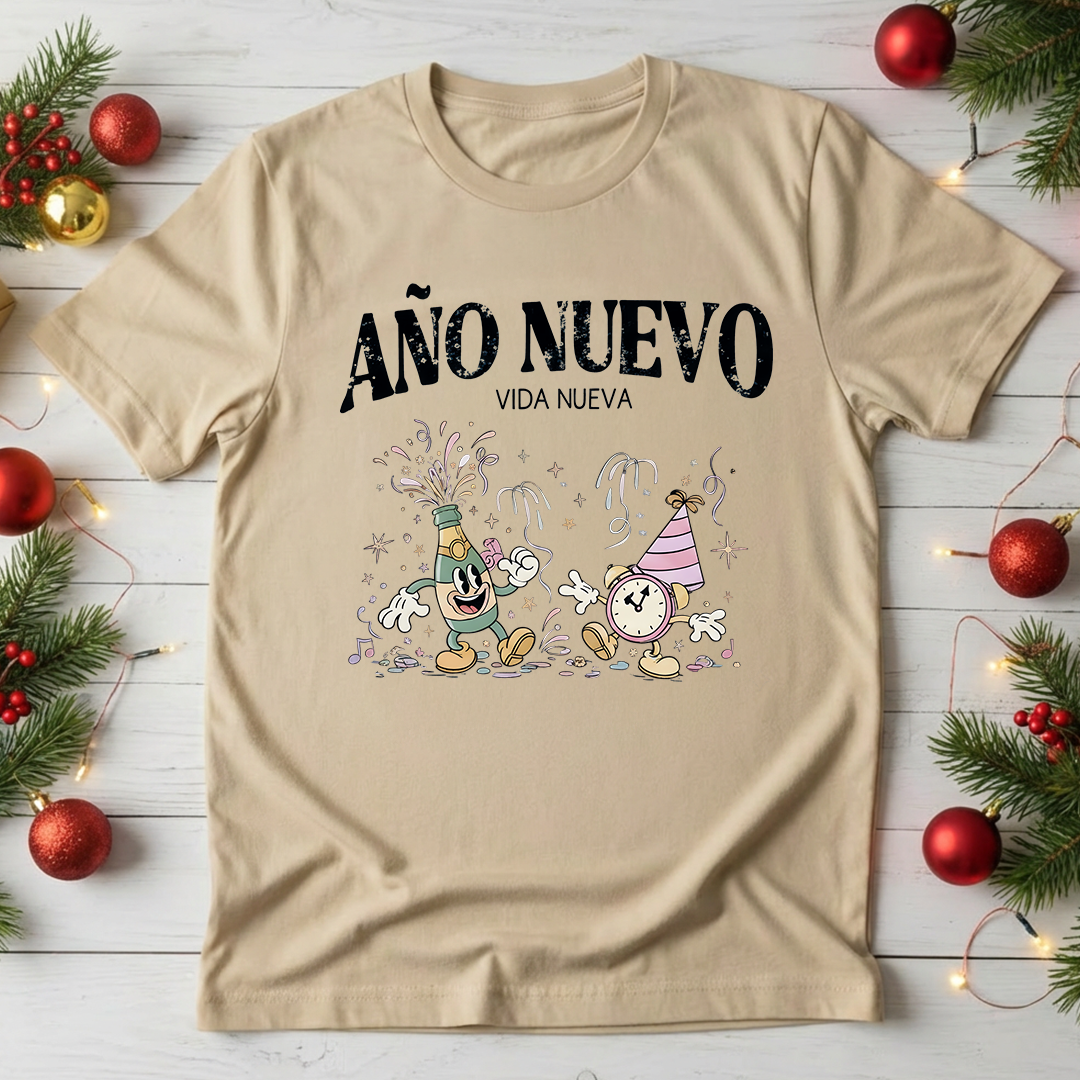 Camiseta Fin De Año, Año Nuevo Vida Nueva