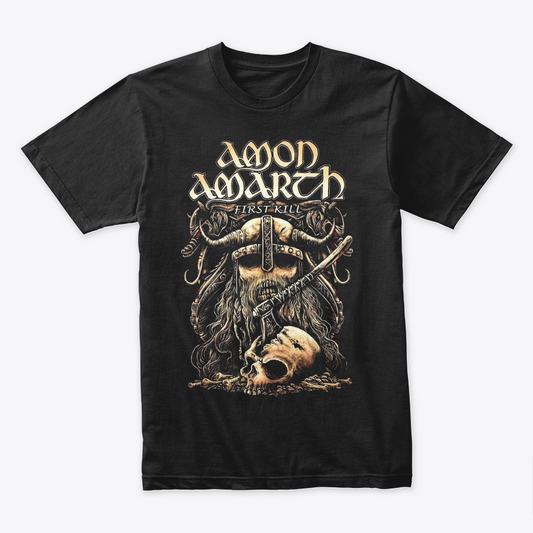 Camiseta Algodon Amon Amarth Skull Poster