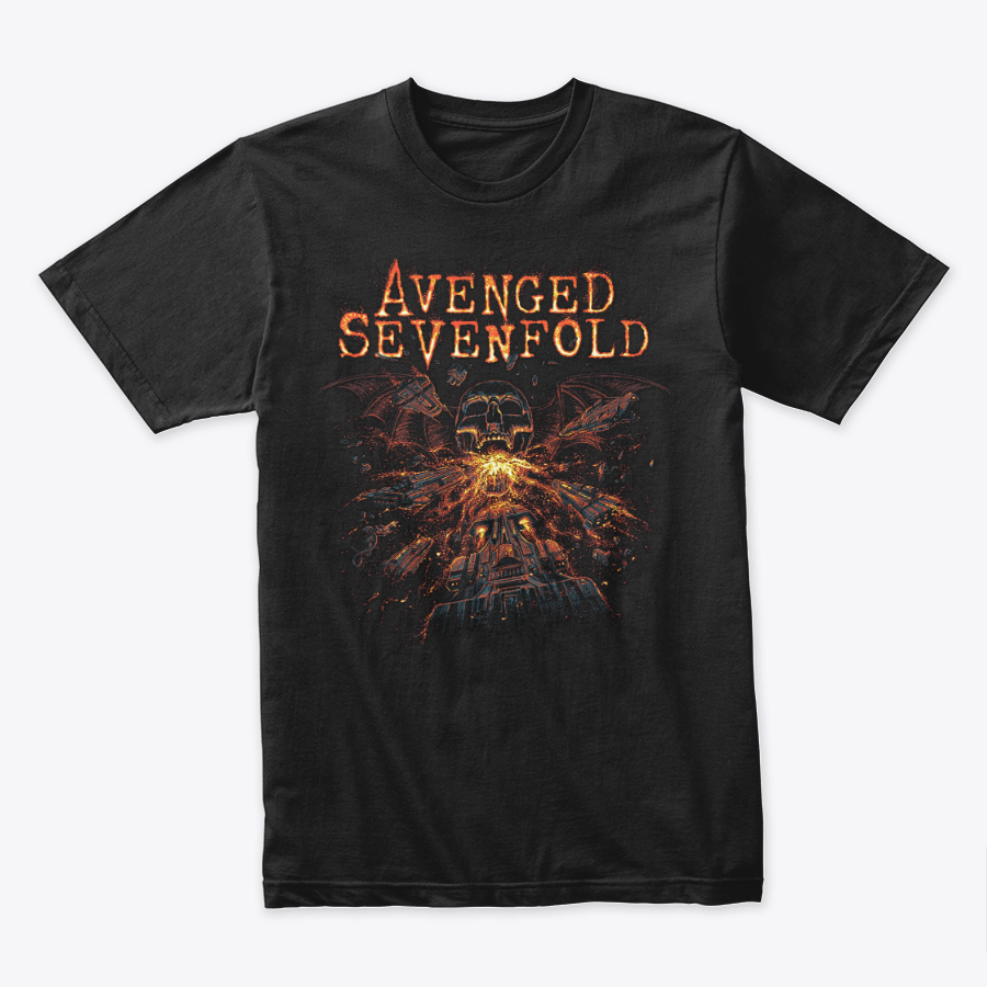 Camiseta Algodon Avenged Sevenfold Fire Deathbat
