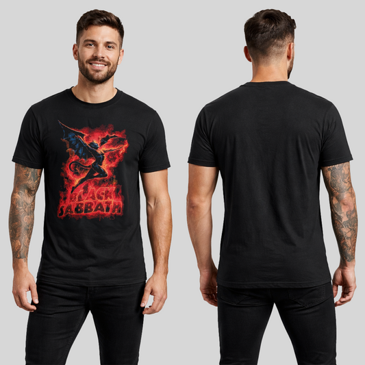 Camiseta Algodon Black Sabbath Devil Red