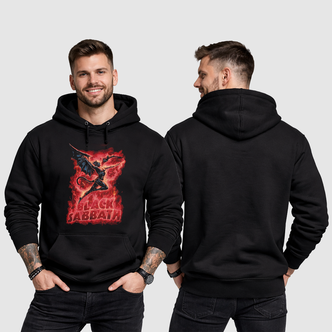 Buzo Capota  Black Sabbath Devil Red