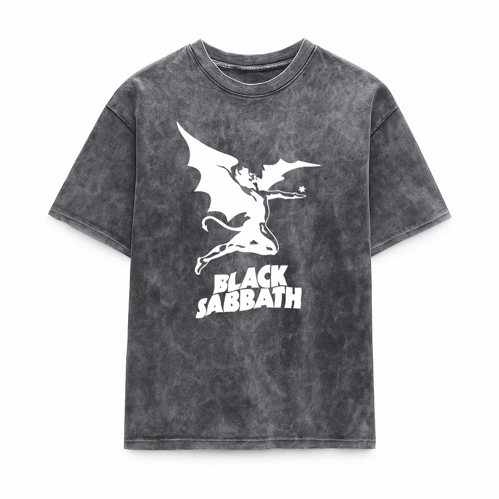 Camiseta Prelavada Algodon Black Sabbath Band