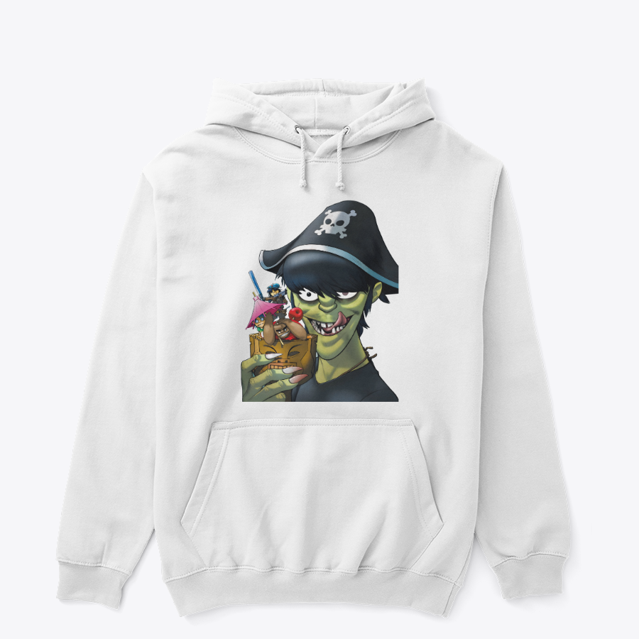 Buzo capota Gorillaz Pirate Cocktail Doble Estampado