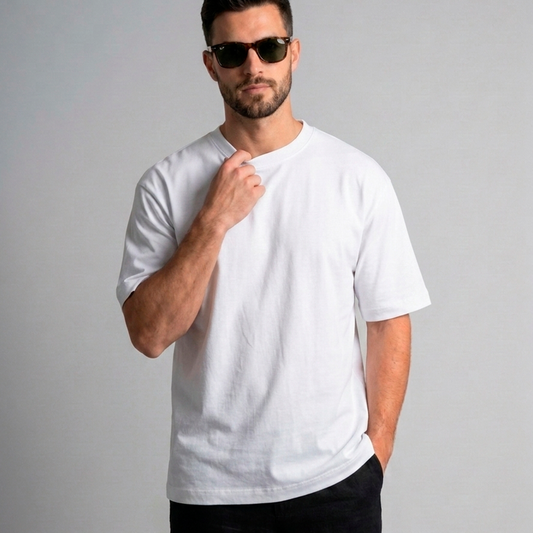 Camiseta Oversize Premium Plus+ Blanca – 100% Algodón 350g