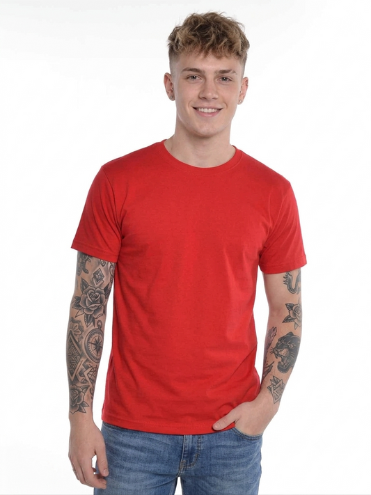 Camiseta Básica Regular Fit Roja - modelo