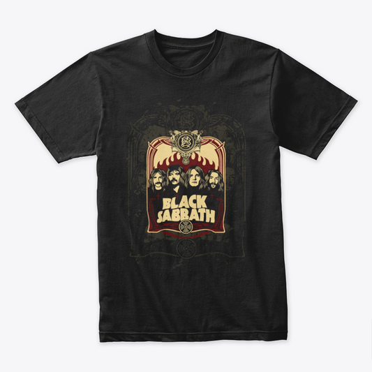 Camiseta Algodon Black Sabbath Poster Faces