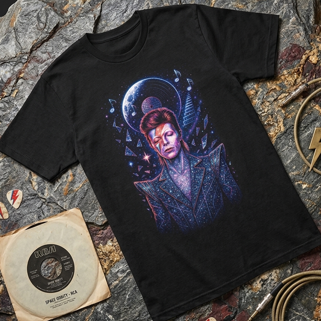 Camiseta Algodon Bowie Music