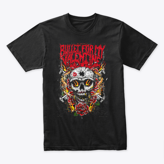 Camiseta Algodon Bullet For My Valentine Skull