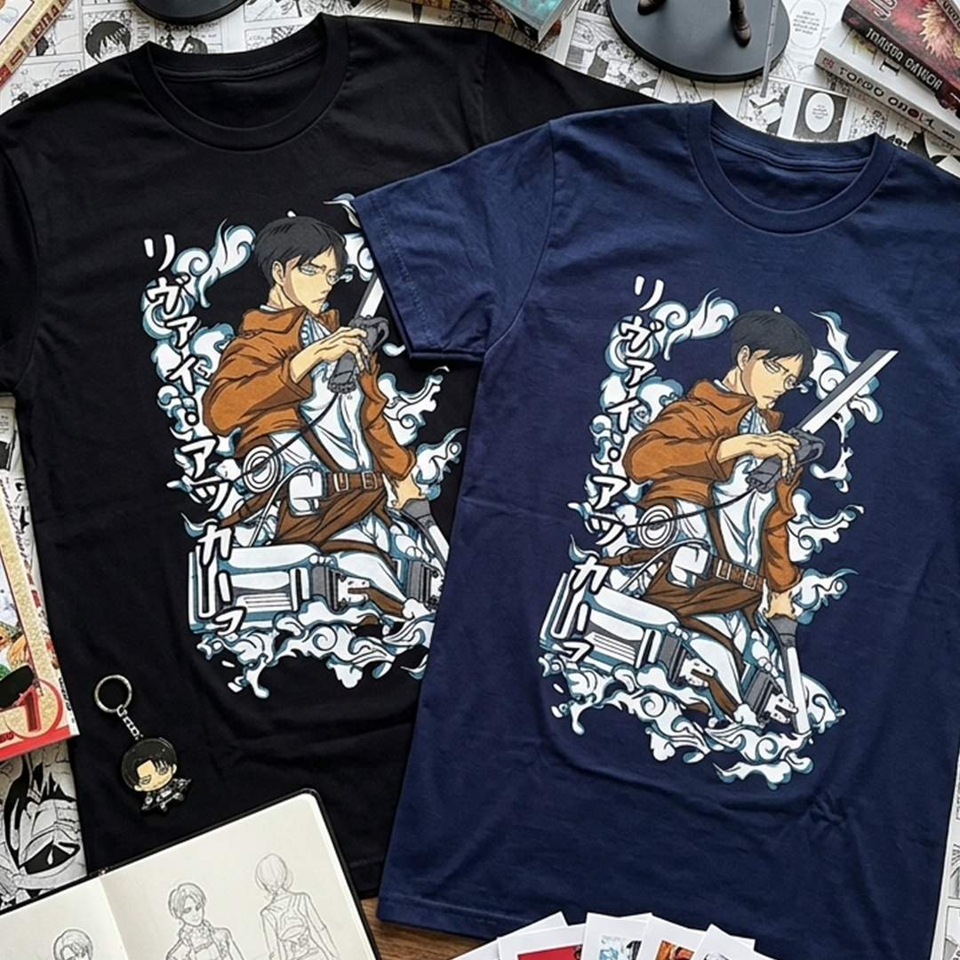 Camiseta Algodon Attack On Titan Levi Ackerman Poster