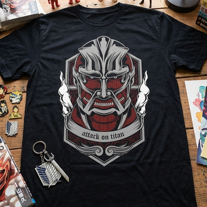 Camiseta Algodon Attack On Titan Escudo
