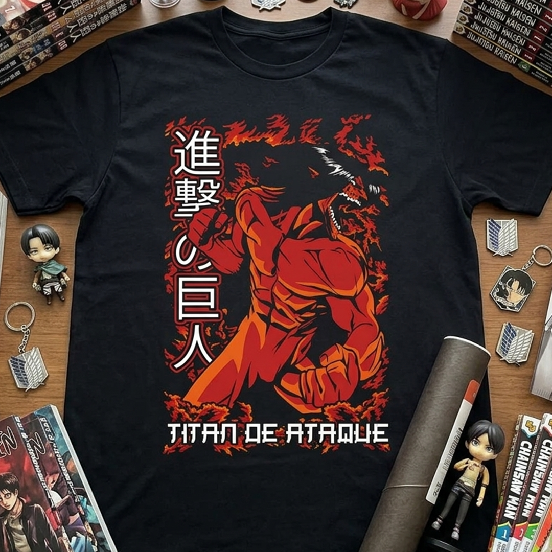 Camiseta Algodon Eren Jeager Monster