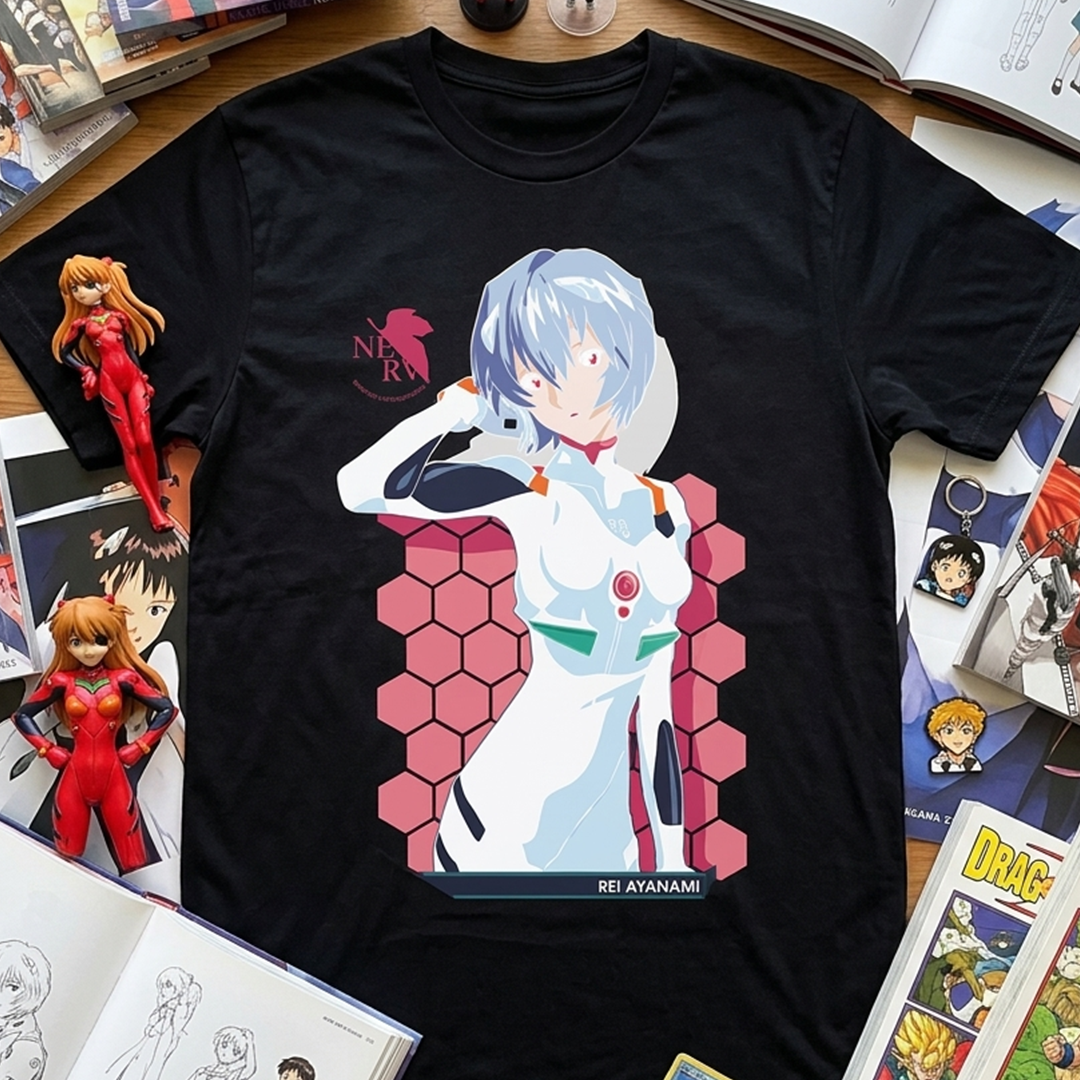 Camiseta Algodon Rei Ayanami Art