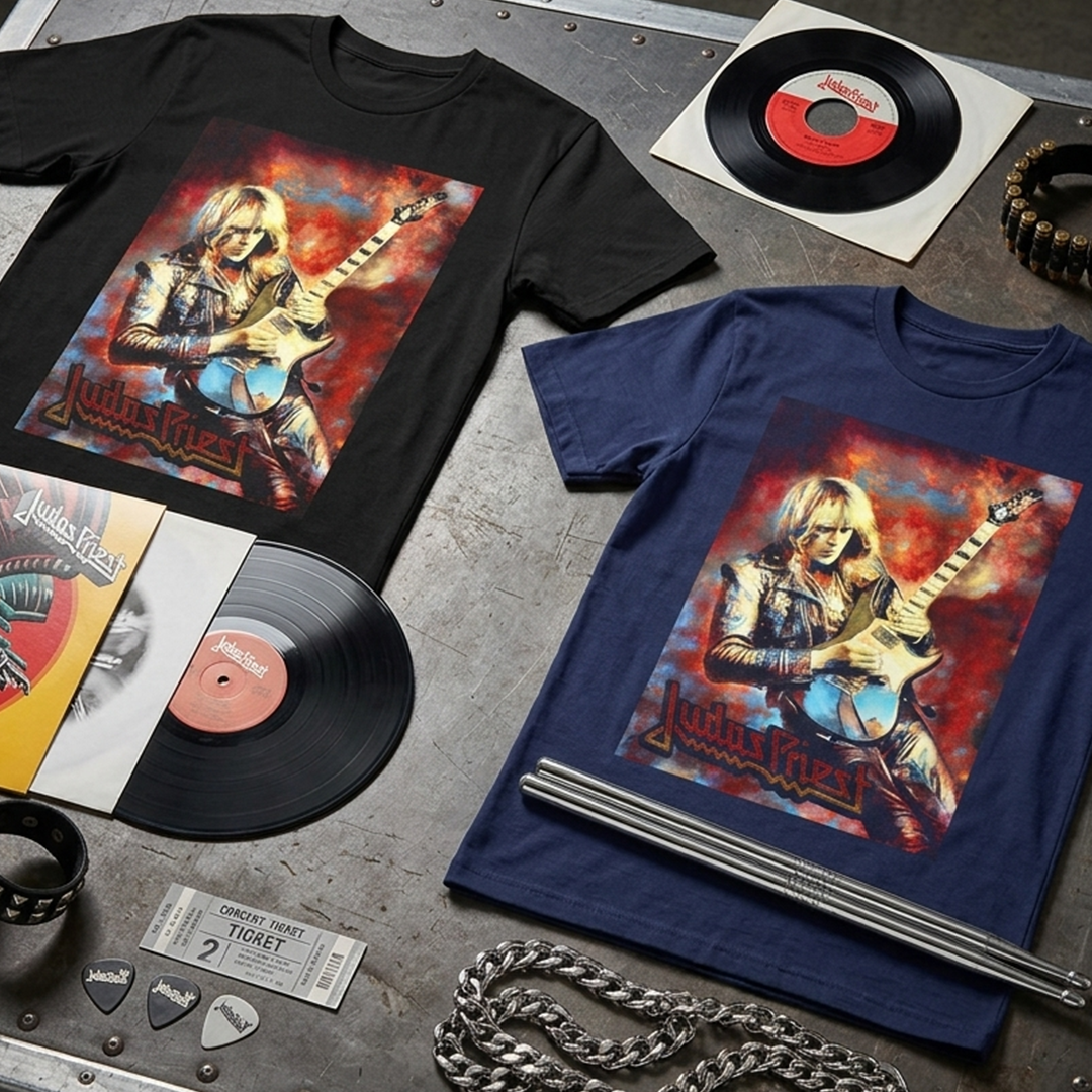 Camiseta Algodon Judas Priest Song Guitar Style Art