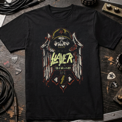 Camiseta Algodon Slayer Logo Soldado Art