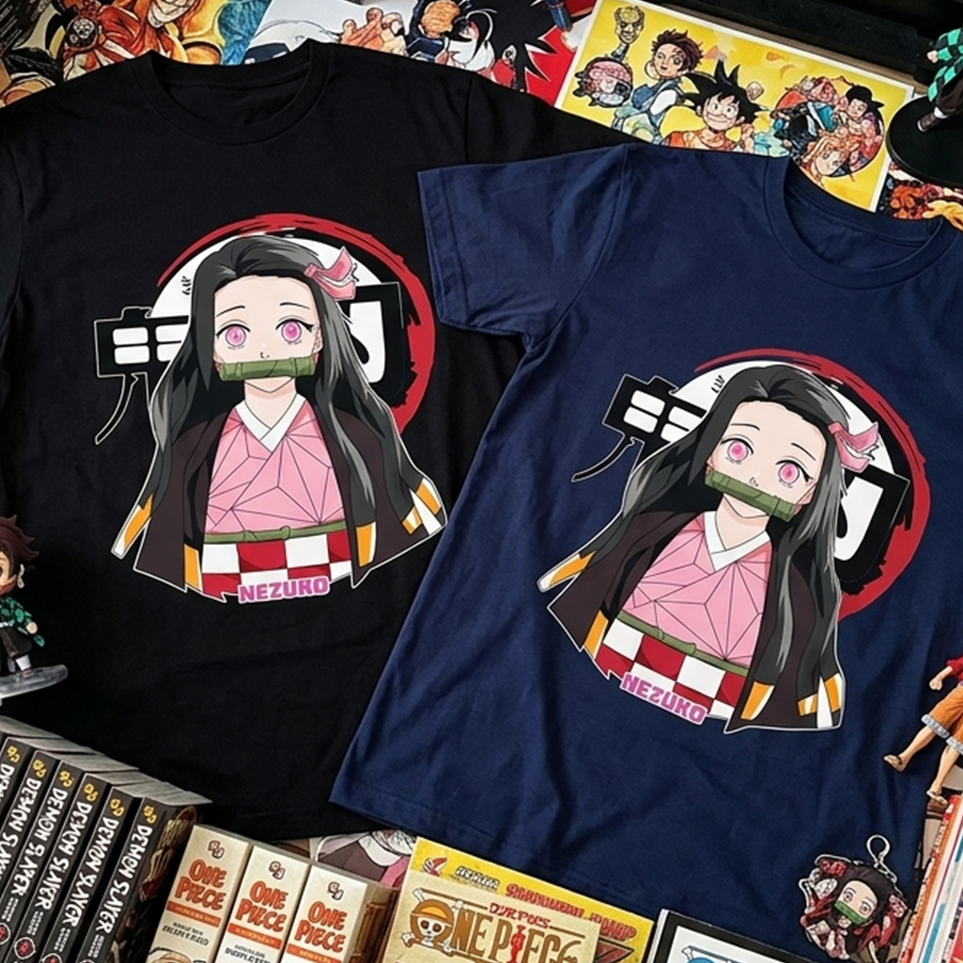 Camiseta Algodon Nezuko Logo Art
