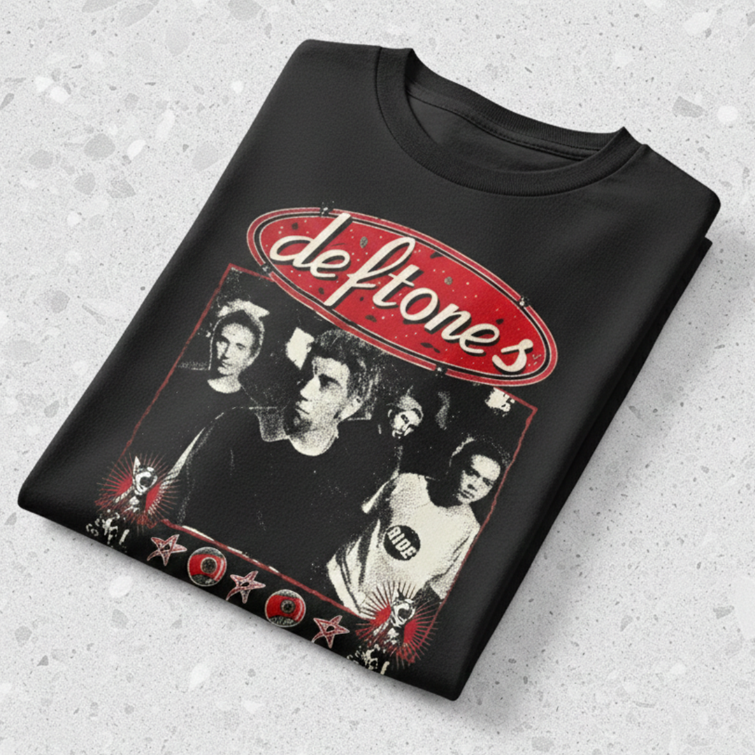 Camiseta Algodón Deftones Vintage