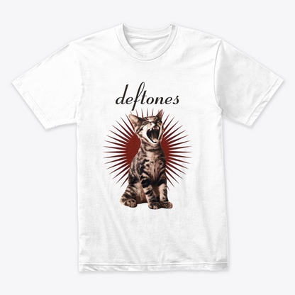 Camiseta Algodón Deftones Gato