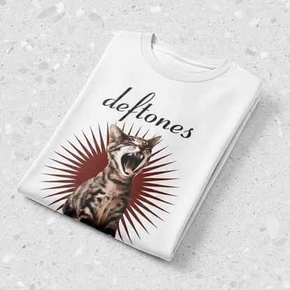 Camiseta Algodón Deftones Gato