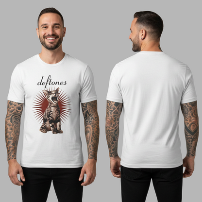 Camiseta Algodón Deftones Gato
