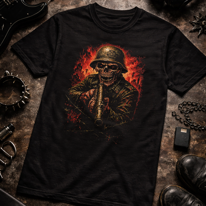 Camiseta Algodon  Skeletal Soldier Apocalypse