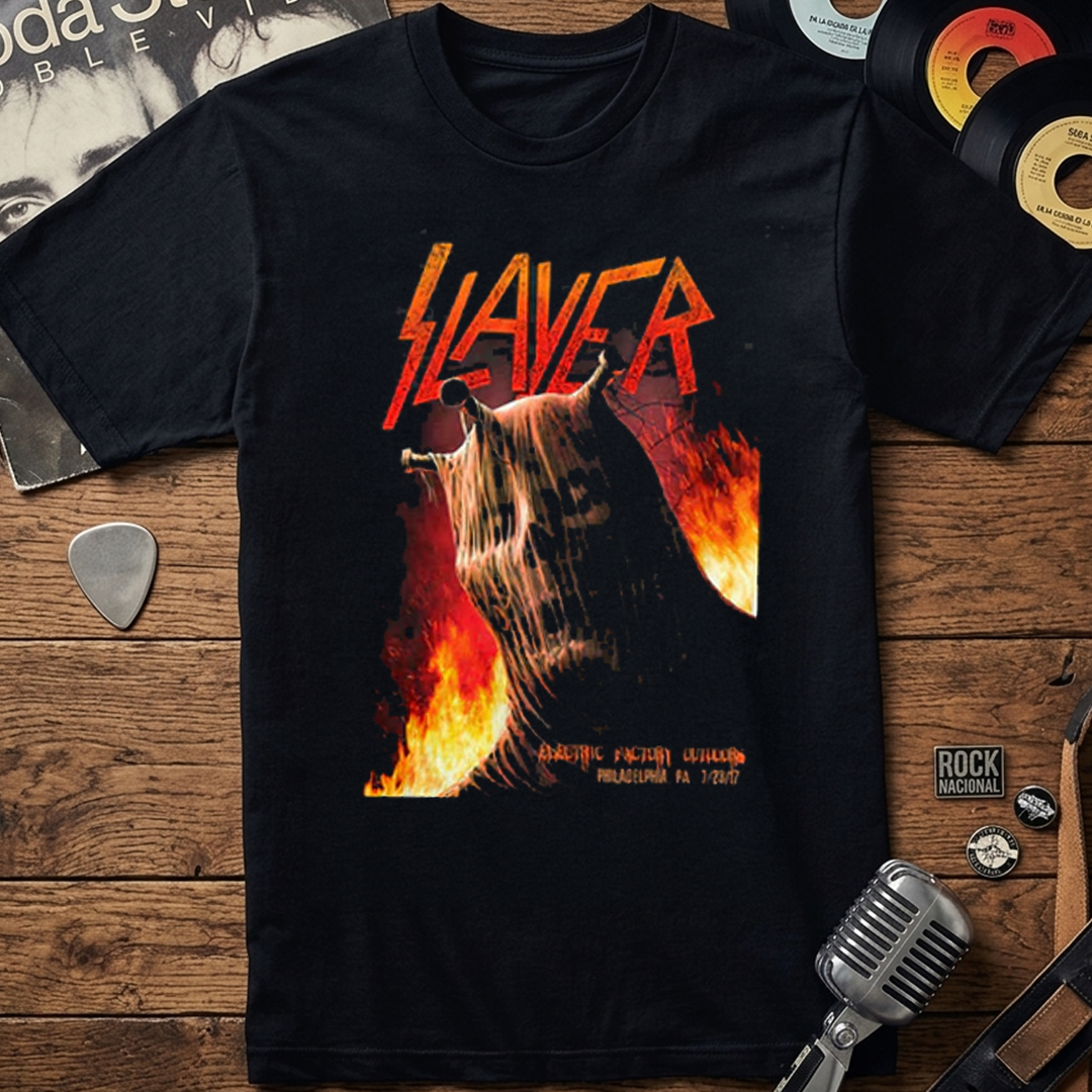 Camiseta Algodon Slayer Electric Factory Poster
