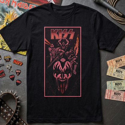 Camiseta Algodon Kiss Poster Vintage