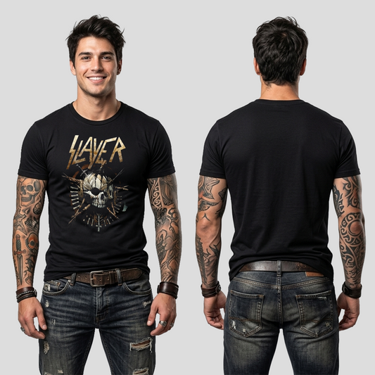 Camiseta Algodon Slayer Skull Art