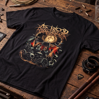 Camiseta Algodon As Blood Runs Black Art