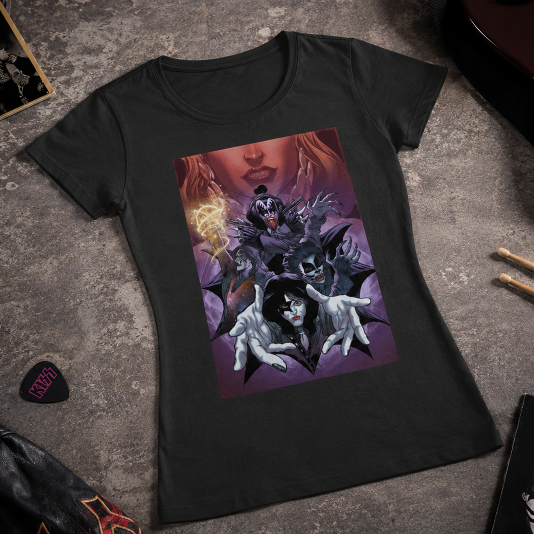 Camiseta en Algodon Kiss band Rock Style