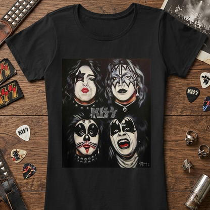 Camiseta en Algodon Kiss Art Rock Style