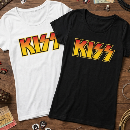 Camiseta en Algodon Kiss Logo Rock Style