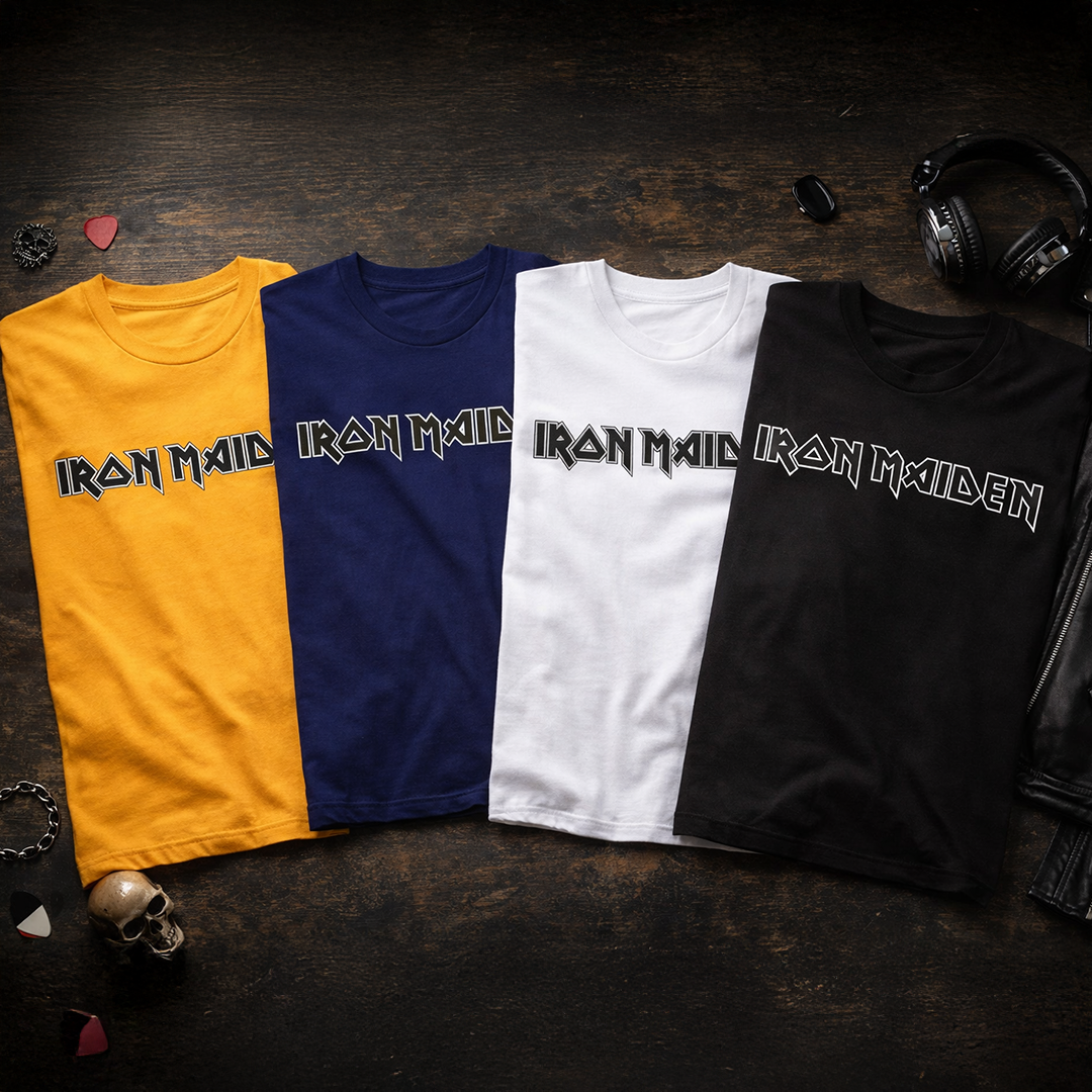 Camiseta Algodon Iron Maiden Logo Black