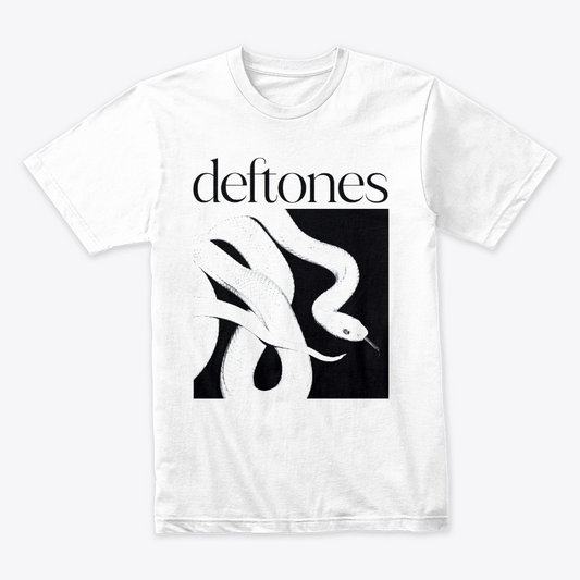 Camiseta Algodón Deftones Serpiente Negra